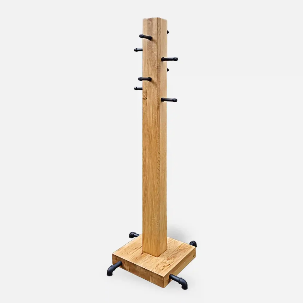 wieszak dębowy na ubrania DENAR kolor naturalny