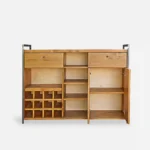 Industrialny drewniany barek na alkohole - kolor ANTYK (6)