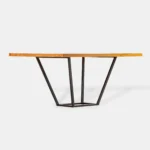 Tisch aus Eichenholz auf einem Metallgestell LIBRO