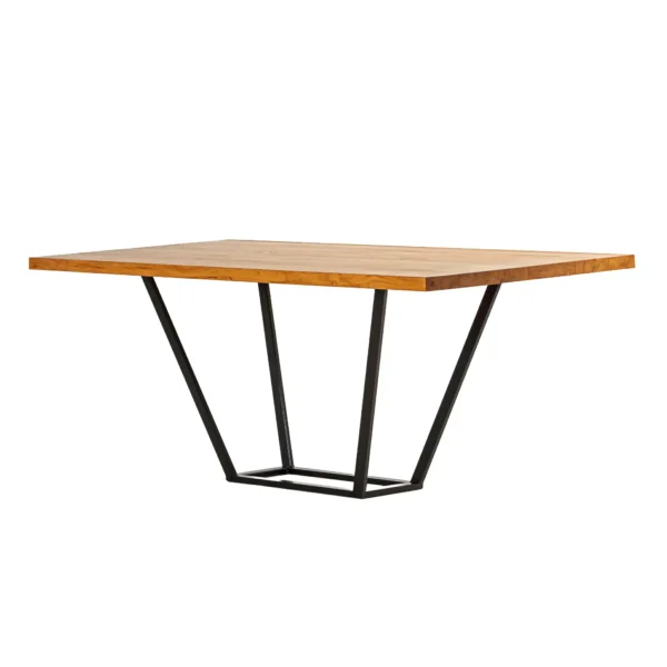 Tisch aus Eichenholz auf einem Metallgestell LIBRO