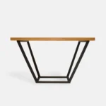 Tisch aus Eichenholz auf einem Metallgestell LIBRO