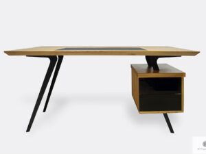 Design Eiche Schreibtisch auf Metallbeinen ins Büro VITA