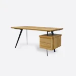 Biurko dębowe z drewnianymi szufladami VITA