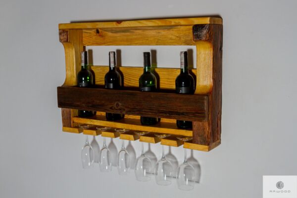 Industrielle Weinregal für Flaschen und Gläser