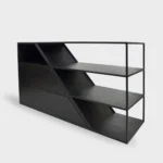 Moderne TV-Schrank aus Massivholz und Stahl ALANO