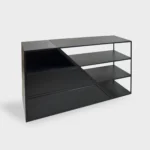 Moderne TV-Schrank aus Massivholz und Stahl ALANO