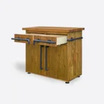 Kiefernholz-Kommode im industriellen Stil DENAR