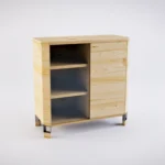 Komoda drewniana i szkła do salonu BRISTOL