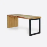 Ławka dębowa z naturalną krawędzią HUGON