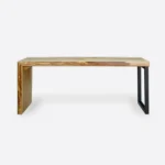 Ławka dębowa z naturalną krawędzią HUGON