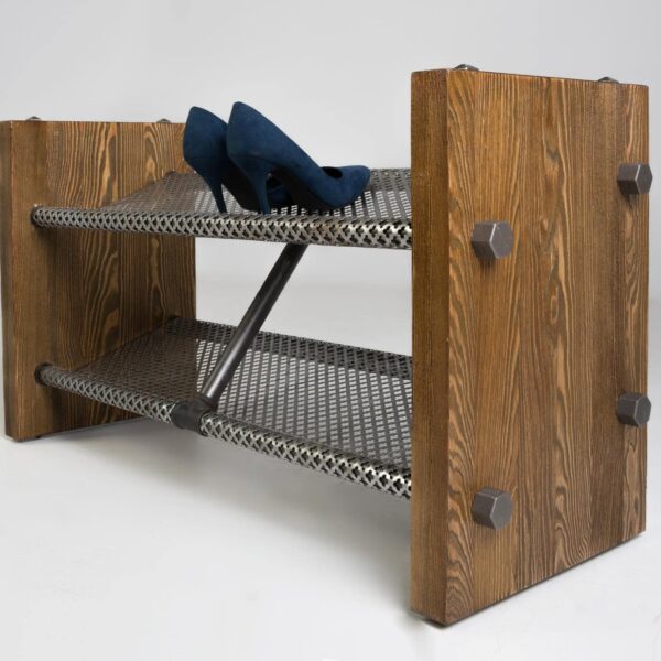 Schuhschrank aus Massivholz für Flur OREST