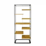 Regał industrialny z dębowymi półkami IBSEN