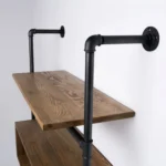 Loftowy regał z drewna i metalu DENAR