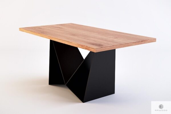 Industrielle Tisch aus Massivholz auf Metallgestell ins Wohnzimmer DALIA