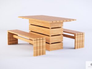 Stół ogrodowy drewniany drewno lite GARDEN