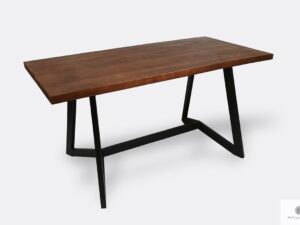 Tisch mit Holztischplatte auf schwarze Metallbeine GERES