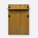 Drewniany wieszak ścienny z półką wieszak loftowy DENAR