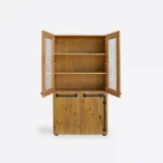 Kiefernholz-Vitrine im Industriestil DENAR