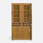 Kiefernholz-Vitrine im Industriestil DENAR