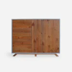 Komoda BERGEN fronty ze starego drewna kolor mocca