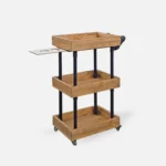 Drewniany wózek fryzjerski w stylu loft