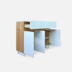 Nowoczesna komoda biała z drewna litego do salonu DORIS (3)