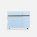 Nowoczesna komoda biała z drewna litego do salonu DORIS (7)