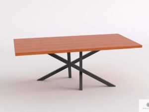 Tisch mit Eiche Tischplatte auf Metallgestell ins Esszimmer ARGON