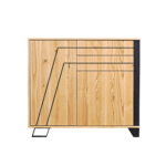 dębowa komoda bora podstawa stal czarna (1)