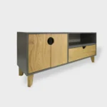 Elegancka szafka pod telewizor z drewna dębowego GRAND