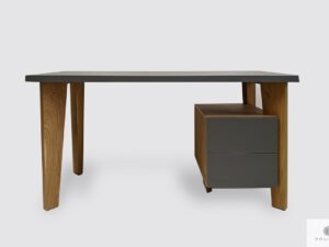 Designer Schreibtisch mit Holzbeinen und Schrank ins Arbeitzimmer GRAND