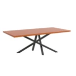 Tisch mit Eichenplatte auf metallischem Gestell ARGON