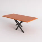 Tisch mit Eichenplatte auf metallischem Gestell ARGON