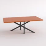 Tisch mit Eichenplatte auf metallischem Gestell ARGON