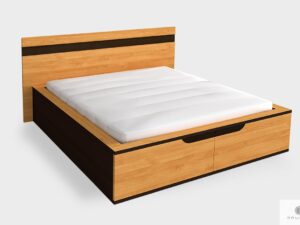 Modernes Eichenbett aus Massivholz für Schlafzimmer LAGOS