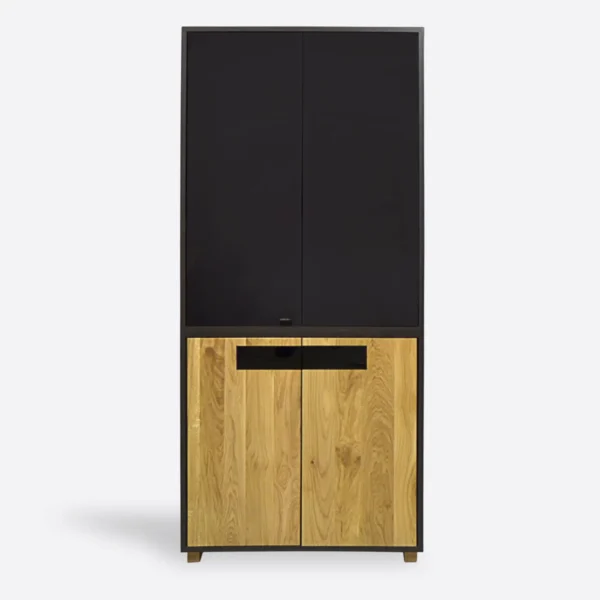 Duża witryna dębowa do salonu LAGOS