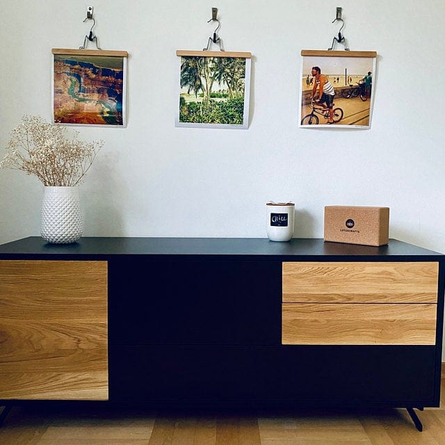 Modern Holz Fernsehschrank ins Wohnzimmer CARLA