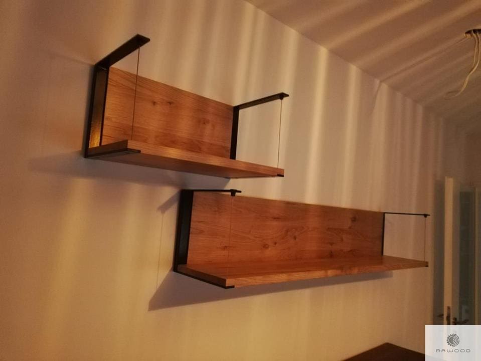 Eiche Regale aus Massivholz und Stahl ins Wohnzimmer