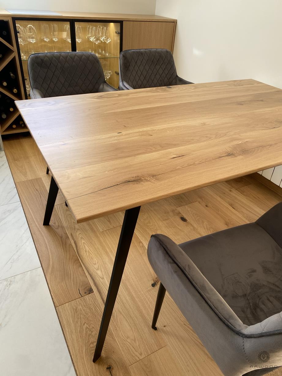 Tisch mit natur Eiche Tischplatte ins Esszimmer Küche VITA II