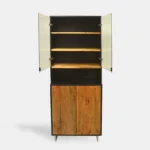 Moderne Holzvitrine mit Glas für das Wohnzimmer NESCA II