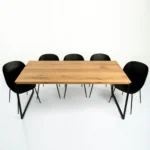 Elegancki stół z dębowego drewna litego do jadalni salonu NESCA