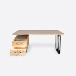 Biurko dębowe WALT frezowany front (4)