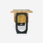 Nowoczesne dębowe biurko z szufladami i metalowymi nogami WALT