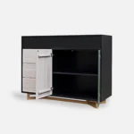 komoda dębowa NORD lakier bielony (1)