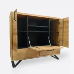 Eichenholzkommode im Industrial-Stil JORGEN