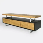 Szafka RTV dębowa na metalowych nogach NESCA II