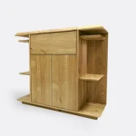 Eichenholz-Bar für Alkohol und Gläser für Esszimmer oder Wohnzimmer CARMEN I