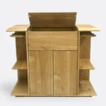 Eichenholz-Bar für Alkohol und Gläser für Esszimmer oder Wohnzimmer CARMEN I