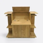 Eichenholz-Bar für Alkohol und Gläser für Esszimmer oder Wohnzimmer CARMEN I