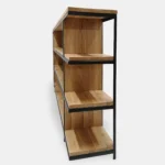 Loft-Eichenregal für Wohnzimmer oder Arbeitsbüro HUGON